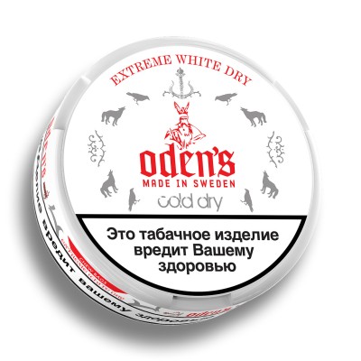 Жевательный табак ODEN'S (Швеция) - Cold Extreme White Dry Portion, 13 гр (м)