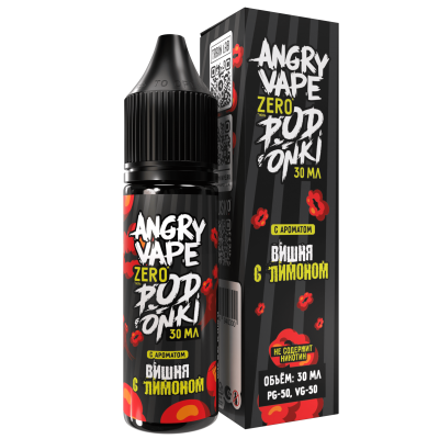 ANGRY VAPE X PODONKI вишня с лимоном, 30мл 0мг