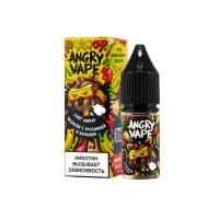 Жидкость Angry Vape Salt, 10 мл, Енот Щипач (чизкейк с клубникой и бананом) 20мг